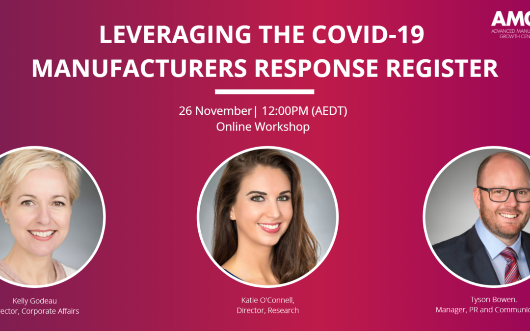 Leveraging the COVID-19 Manufacturers Response Register