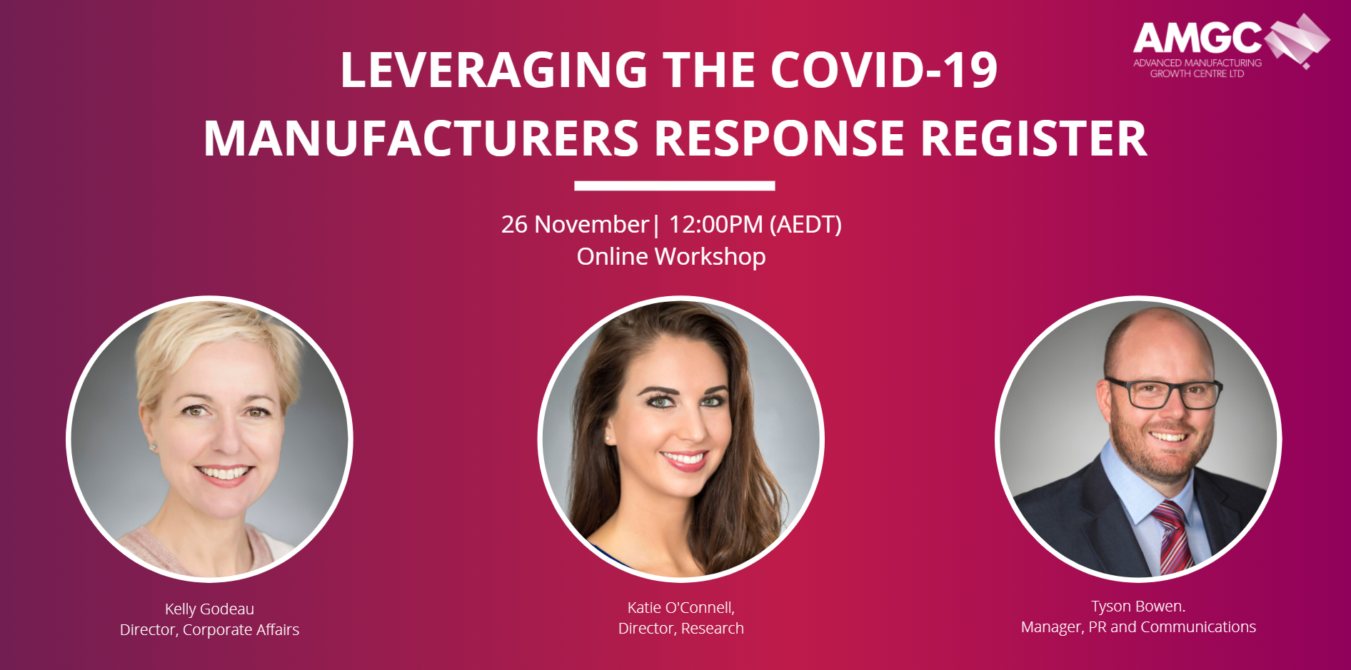 Leveraging the COVID-19 Manufacturers Response Register